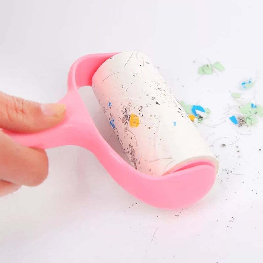 Pink Lint Roller for Quick Pet Hair and Lint Pickup on Furniture and Clothes 2Pcs image 5