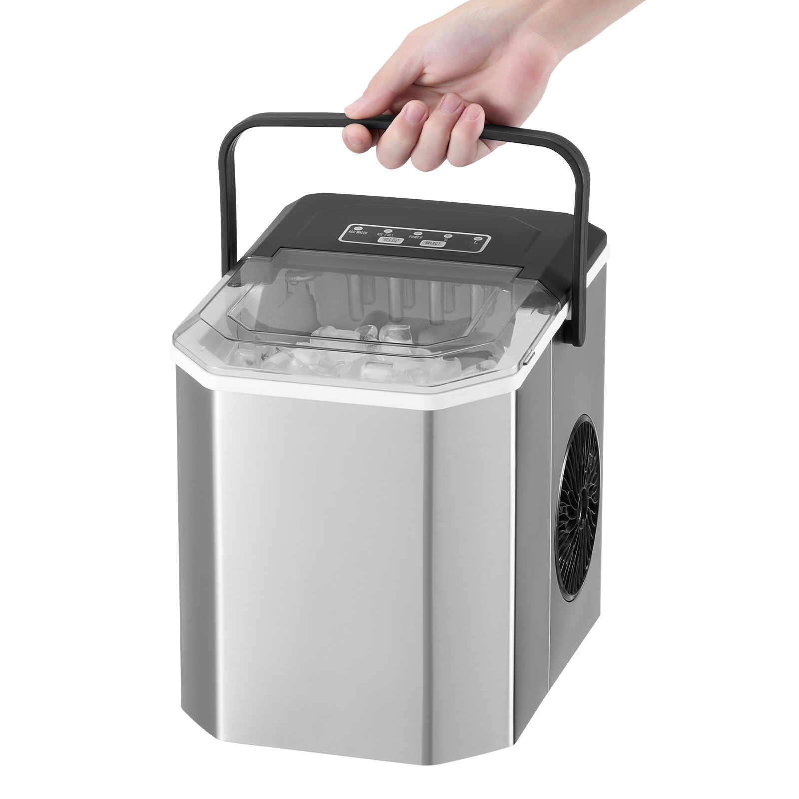 Portable Countertop Ice Maker 26Lbs/24H Self-Cleaning with Scoop Basket image 10