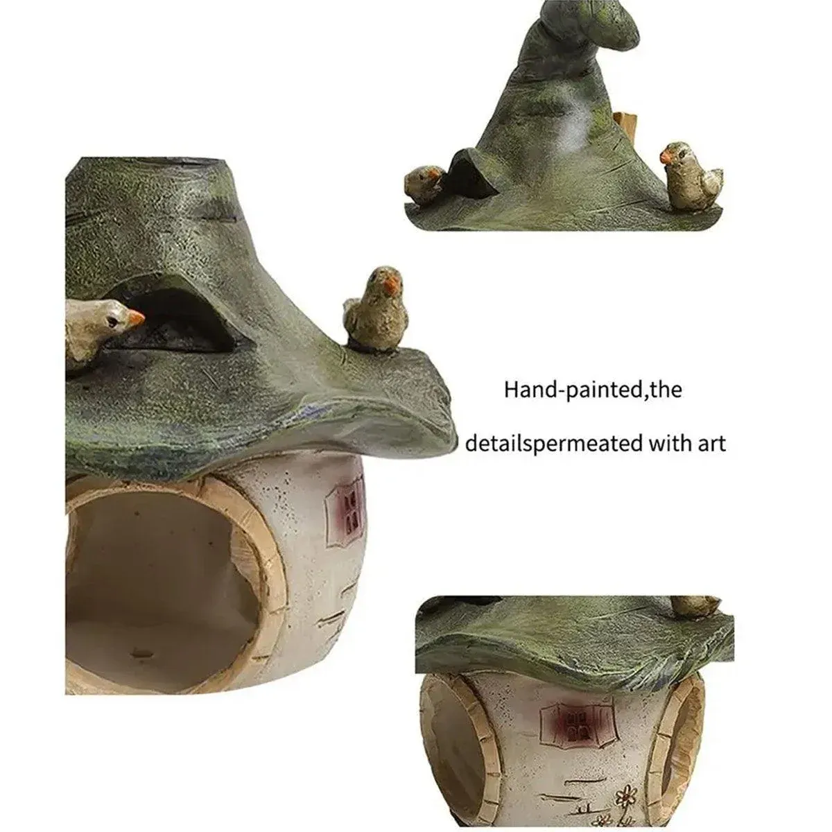 Cartoon Hanging Birdhouse Cozy Nest Resin Garden Outdoor Tree Patio Decor image 6