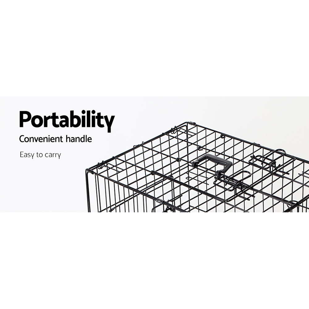 i.Pet 48" Dog Cage Crate Large Kennel 3 Doors image 4