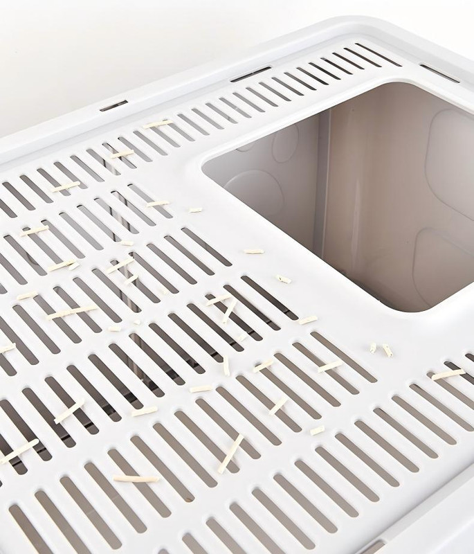 Foldable Cat Litter Box with Pull-Out Tray -Easy Cleaning and Anti-Splash Design Pink… image 4