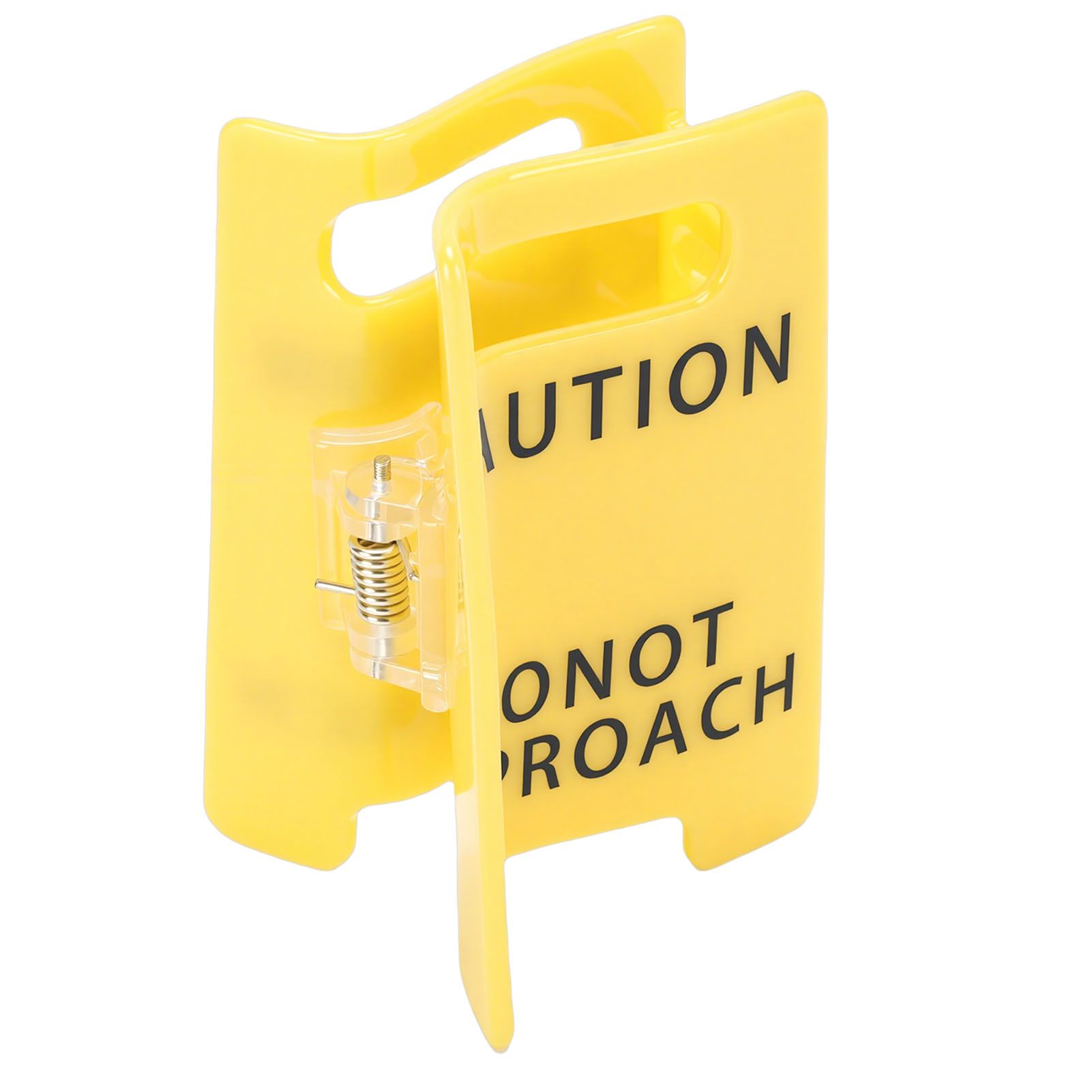 Caution Sign Hair Claw Clamp Do Not Approach Sign Funny Yellow Warning Hair Clamp for… image 11