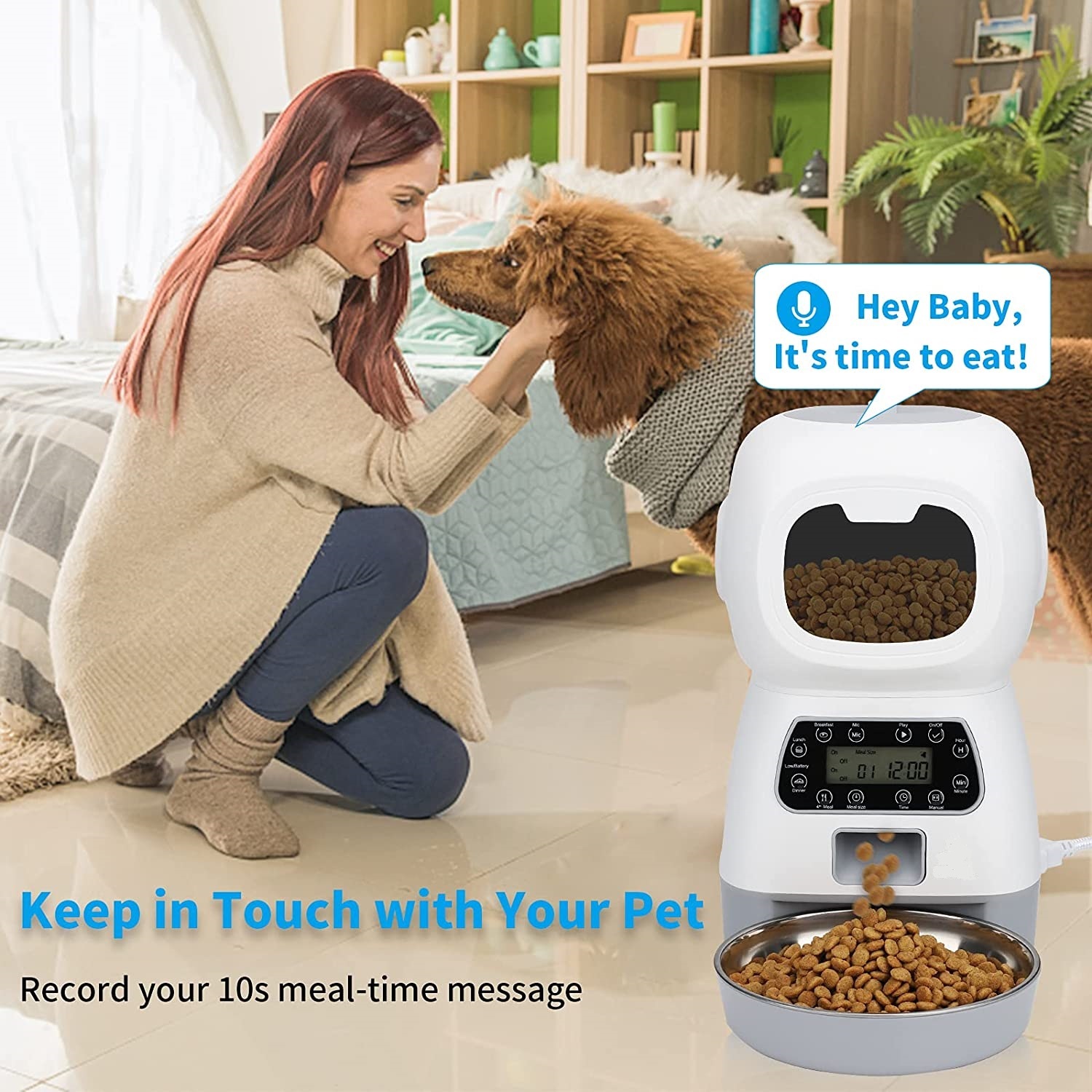 YES4PETS 3.5L Visible Automatic Digital Pet Dog Cat Feeder Food Bowl Dispenser image 5