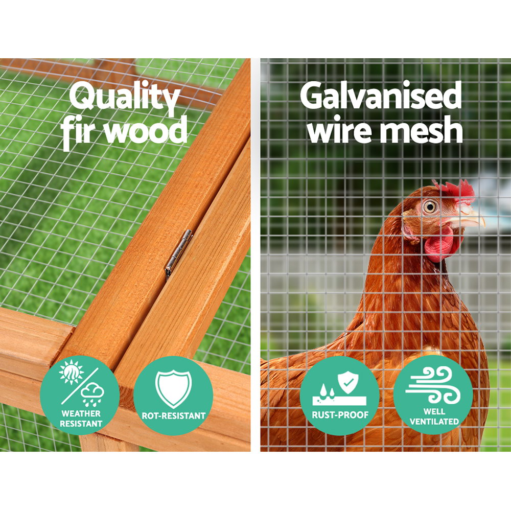 i.Pet Chicken Coop Rabbit Hutch 180cm Extra Large Wooden Chicken House Run XL Hen Cage image 4