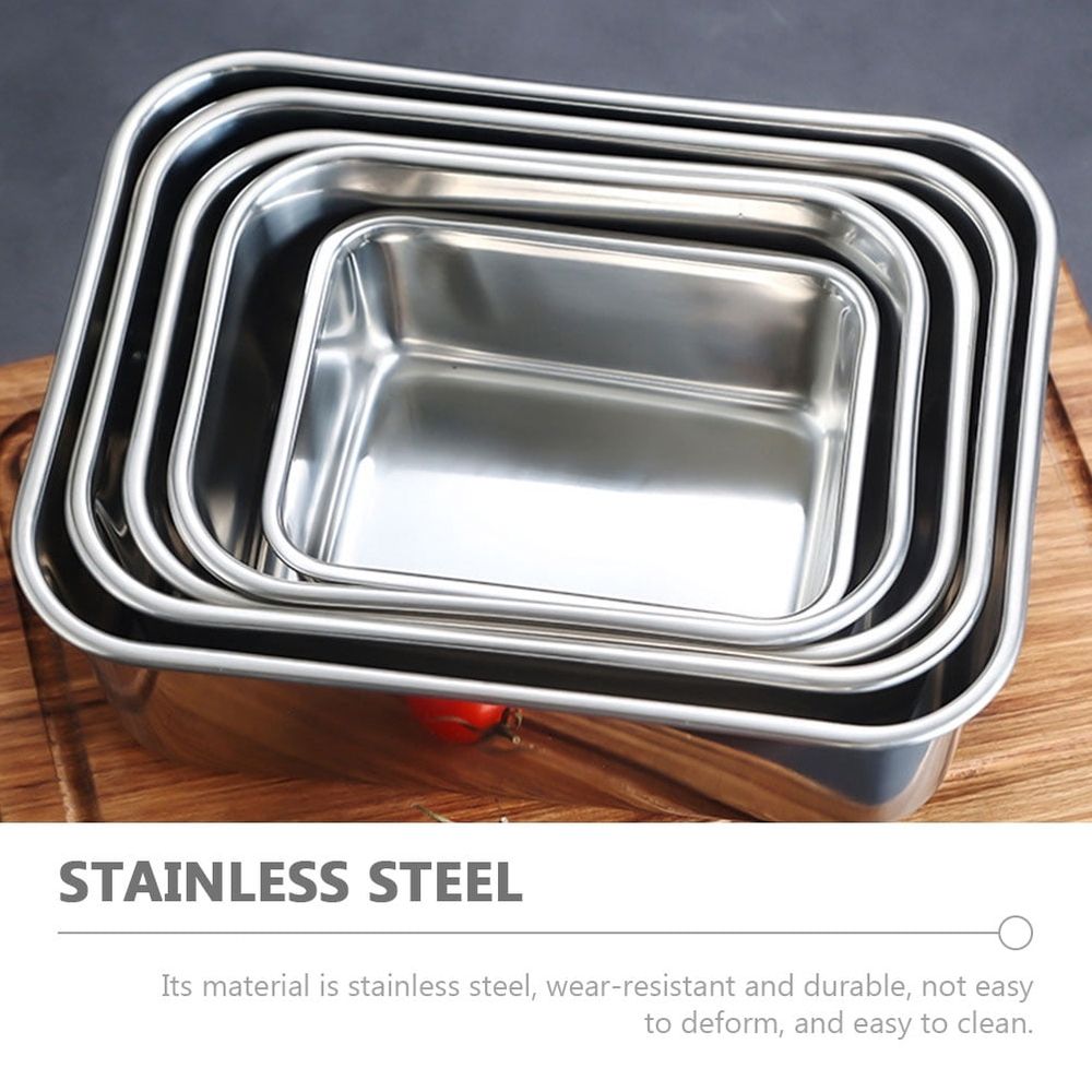 Wear Resistant Stainless Steel Multi Purpose Food Plate for Dinner and Appetizer Serving image 2
