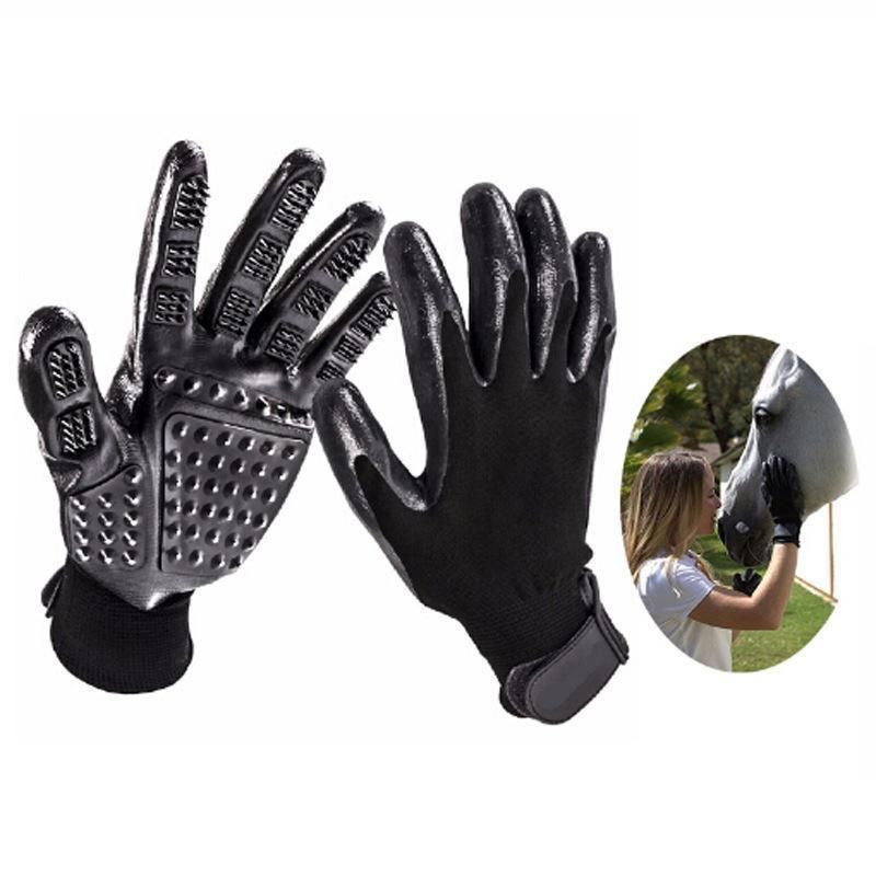 Black Pet Grooming Gloves - 1 Pair (2 Pieces) image 9