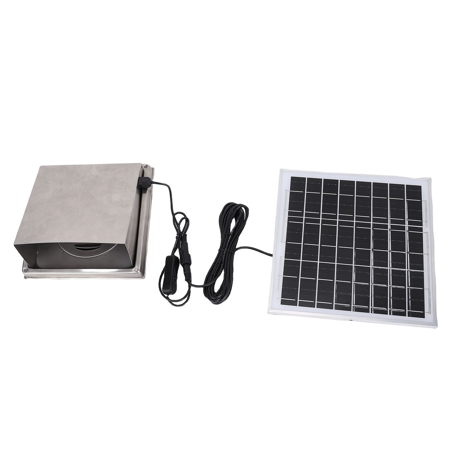 Solar Panel Fan Kit Stainless Steel Rain Hood Exhaust Fan 8W Solar Panel for Kitchen… image 6