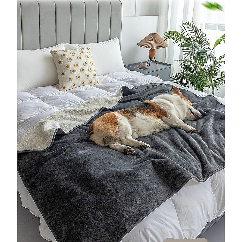 Premium Waterproof Reversible Pet Dog Blanket Bed Protects Couch Bed from Spills image 2