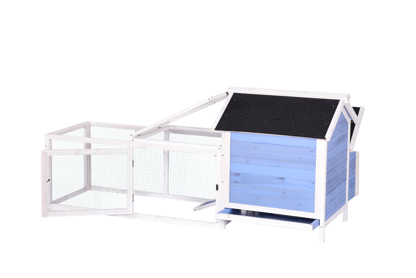 YES4PETS Large Chicken Coop Rabbit Hutch Ferret Cage Hen Chook Cat House image 2