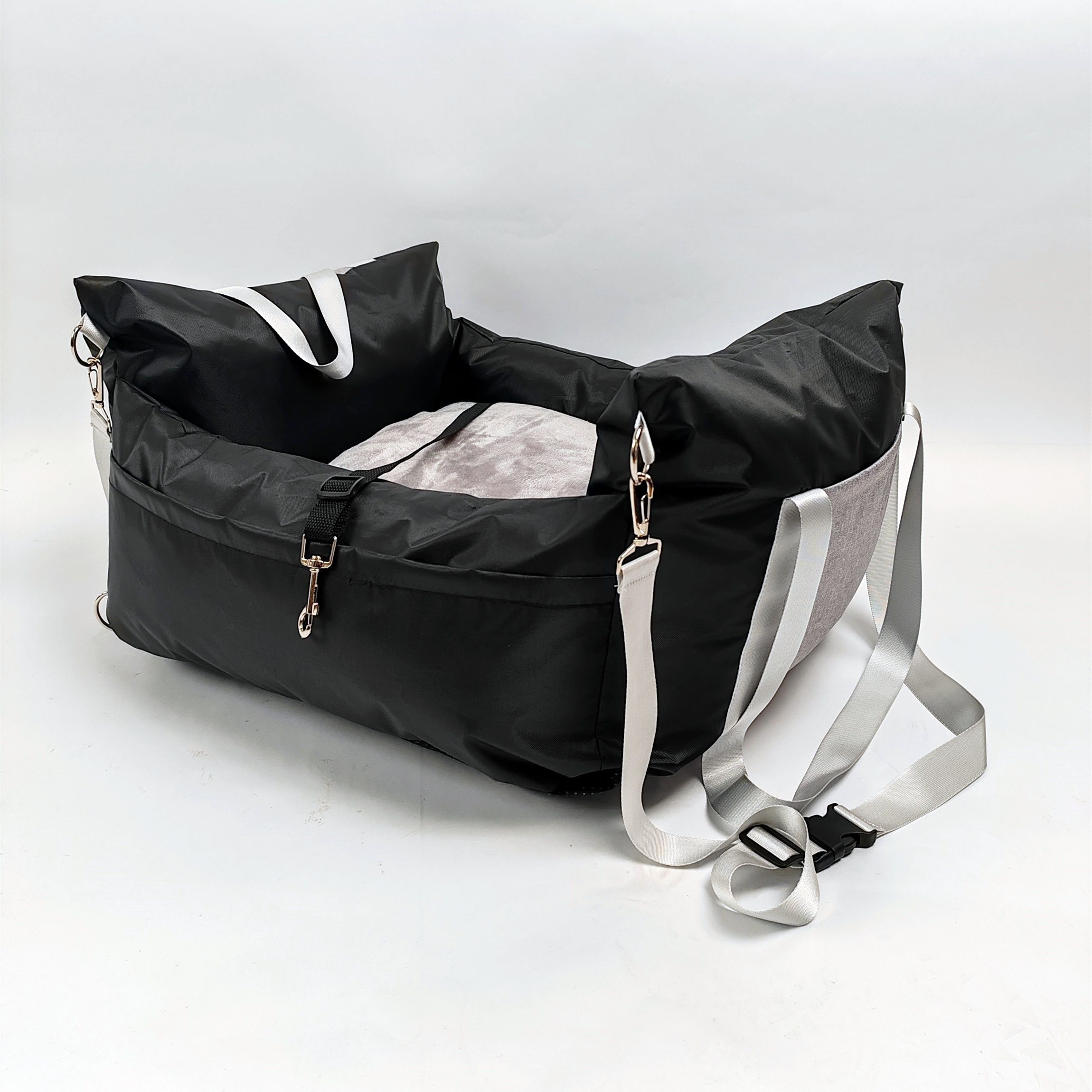 Black White car dog bed dog carrier for car image 7