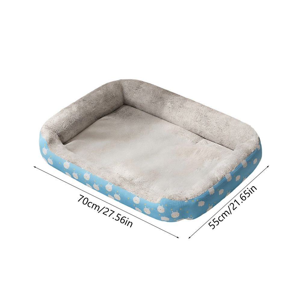 Blue L Plush Orthopedic Pet Bed For Dogs And Cats Washable Sofa Mat Crate Pad For… image 2
