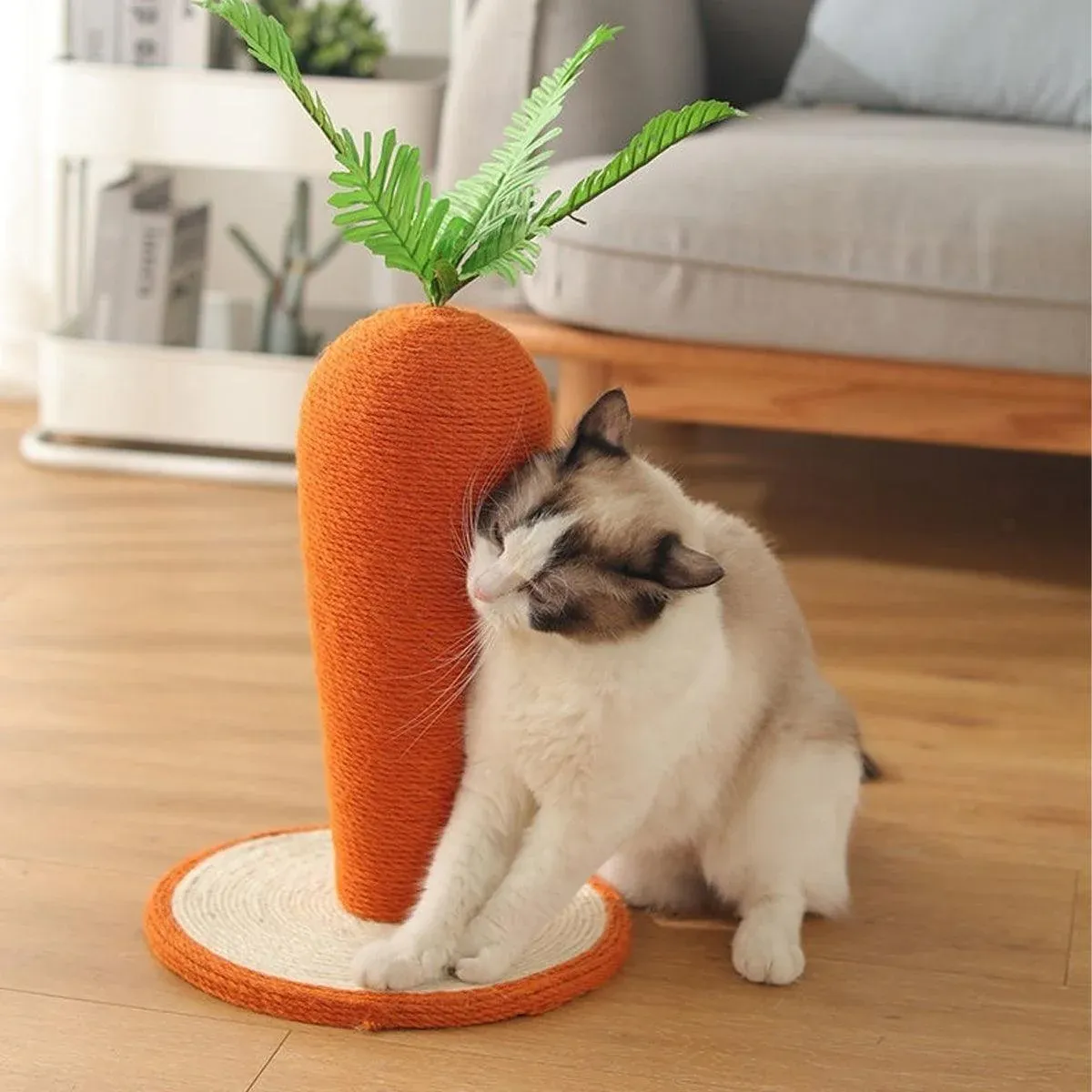 Carrot Cat Scratching Post Vertical Climbing Frame Interactive Toy for Cats image 11