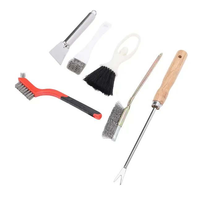 Bird Cage Cleaning Tools Set Stainless Steel Bird Cage Brushes with Fork Scraper Brush…