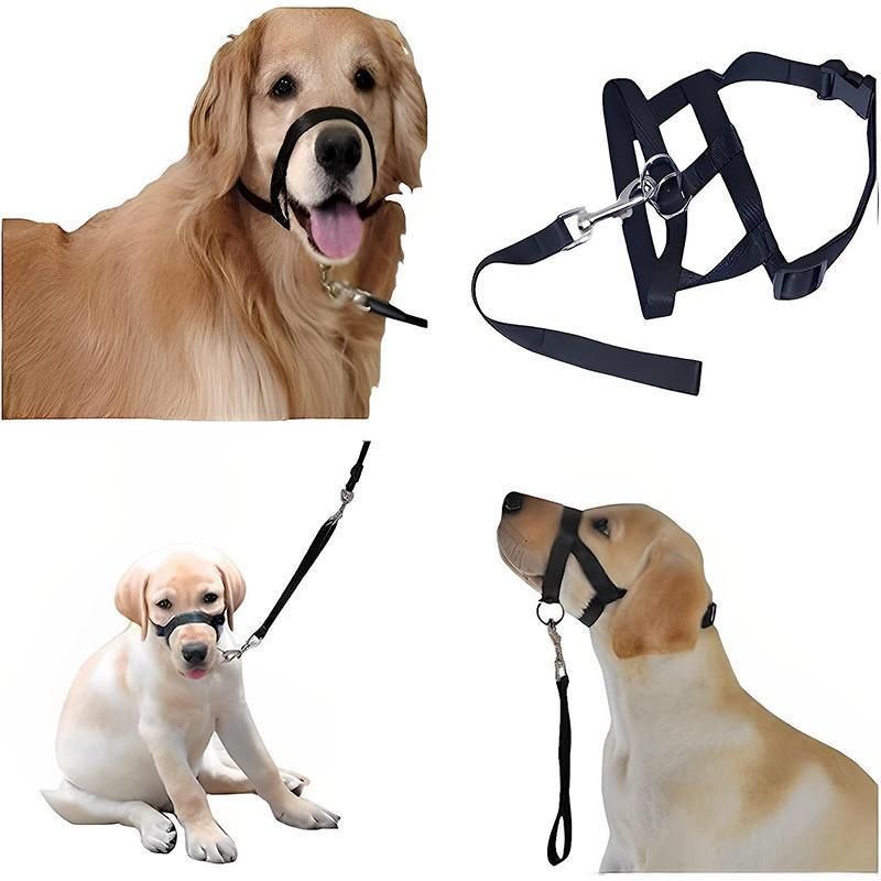 Pink Dog Training Head Collar Halter Stop Pulling Training Tool Harness Strap Leader… image 4