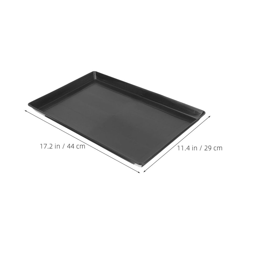 2Pcs Leak Proof Black Plastic Dog Cage Replacement Tray for Kennels and Pet Crates image 2