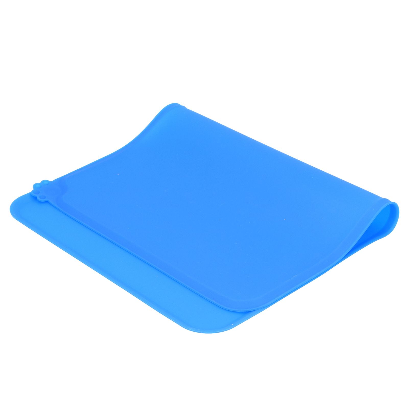Silicone Placemat Leakage Proof Waterproof Non Slip Pet Feeding Bowl Mat Accessory, Blue image 10