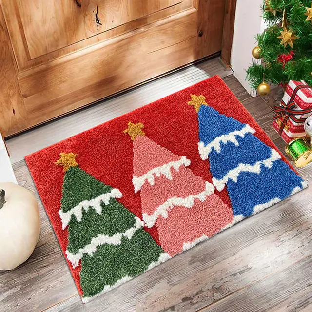 Christmas Bath Mat Cute Bath Rug Super Soft Christmas Bath Rug Absorbent Bathroom Non…
