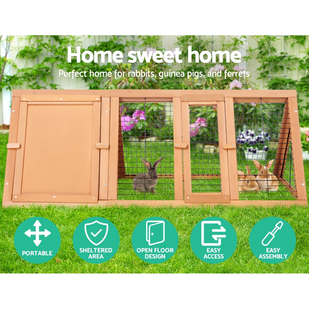 i.Pet Rabbit Hutch Chicken Coop 119cm x 51cm x 44cm Chicken Coop Large Run Wooden Cage… image 4
