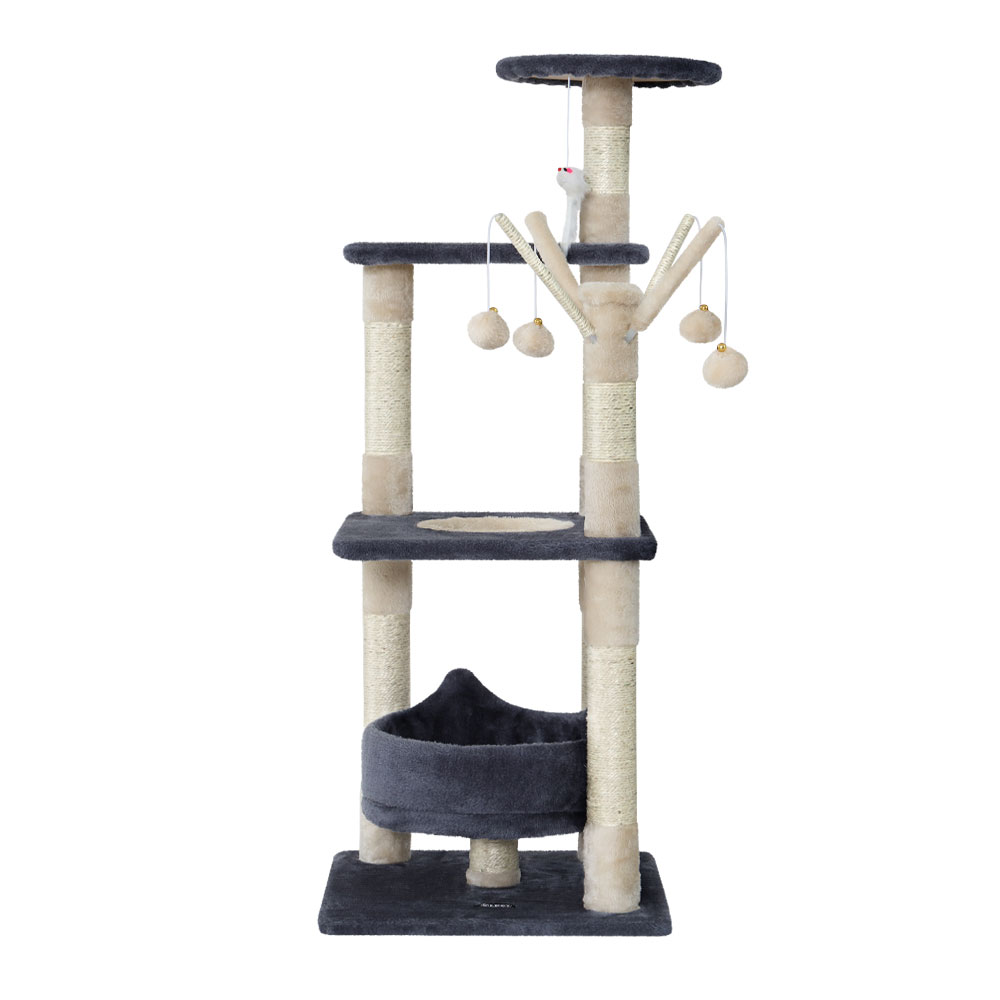 i.Pet Cat Tree 110cm Tower Scratching Post Scratcher Wood Condo House Bed Toys image 3