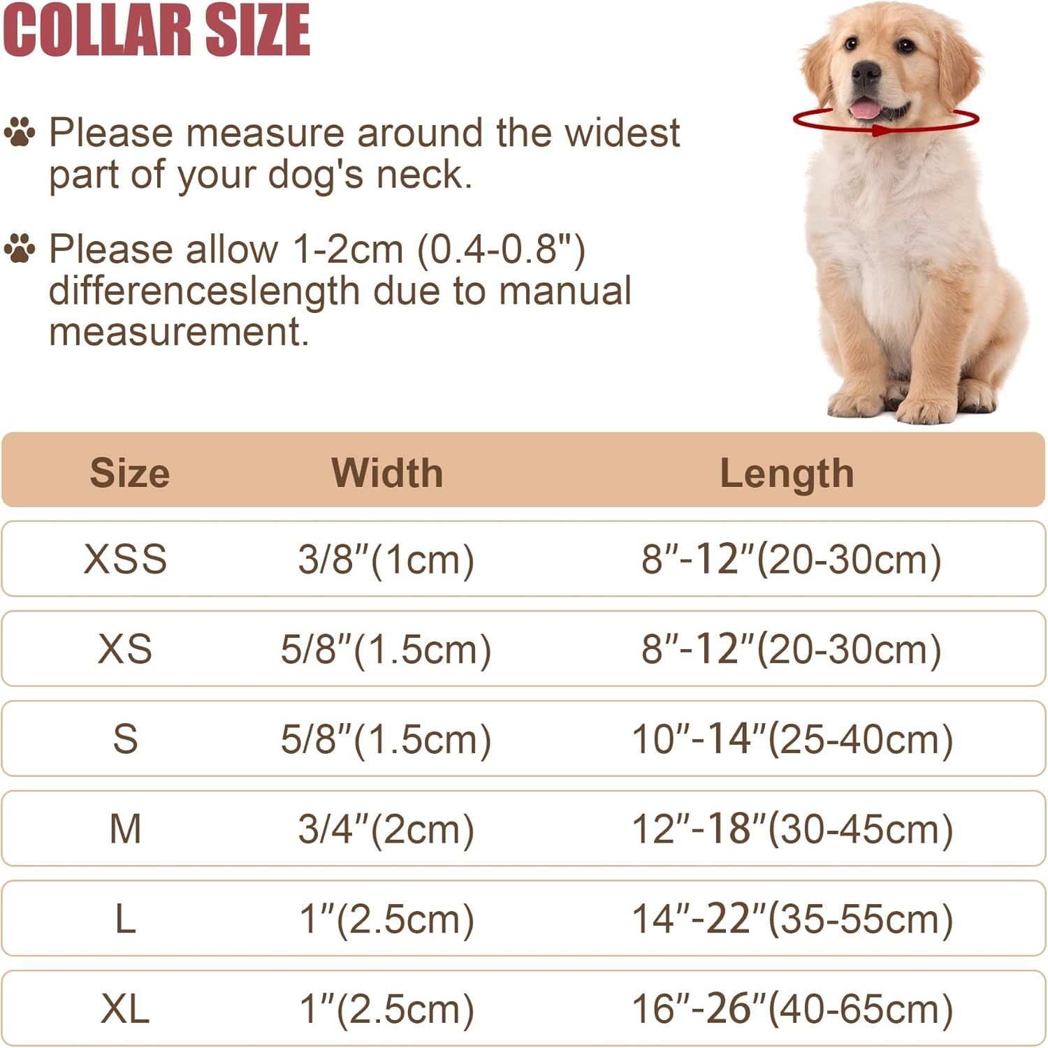 Reflective Dog Collar with Buckle Adjustable Safety Nyl Collars for Small Medium…, S image 5