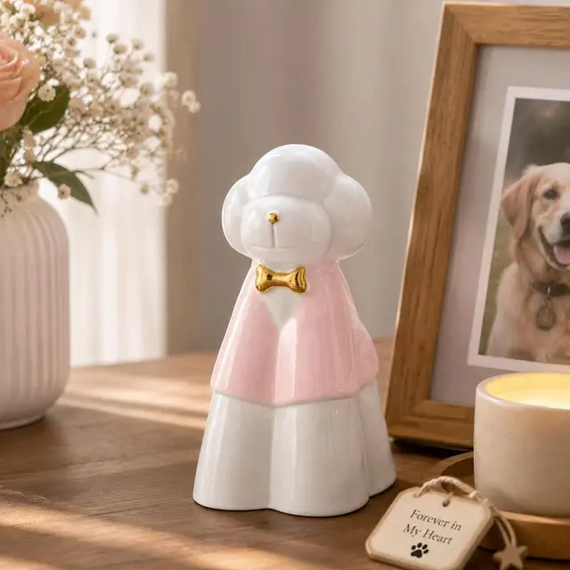 Glazed Ceramic Memorial Urn for Pets, 20