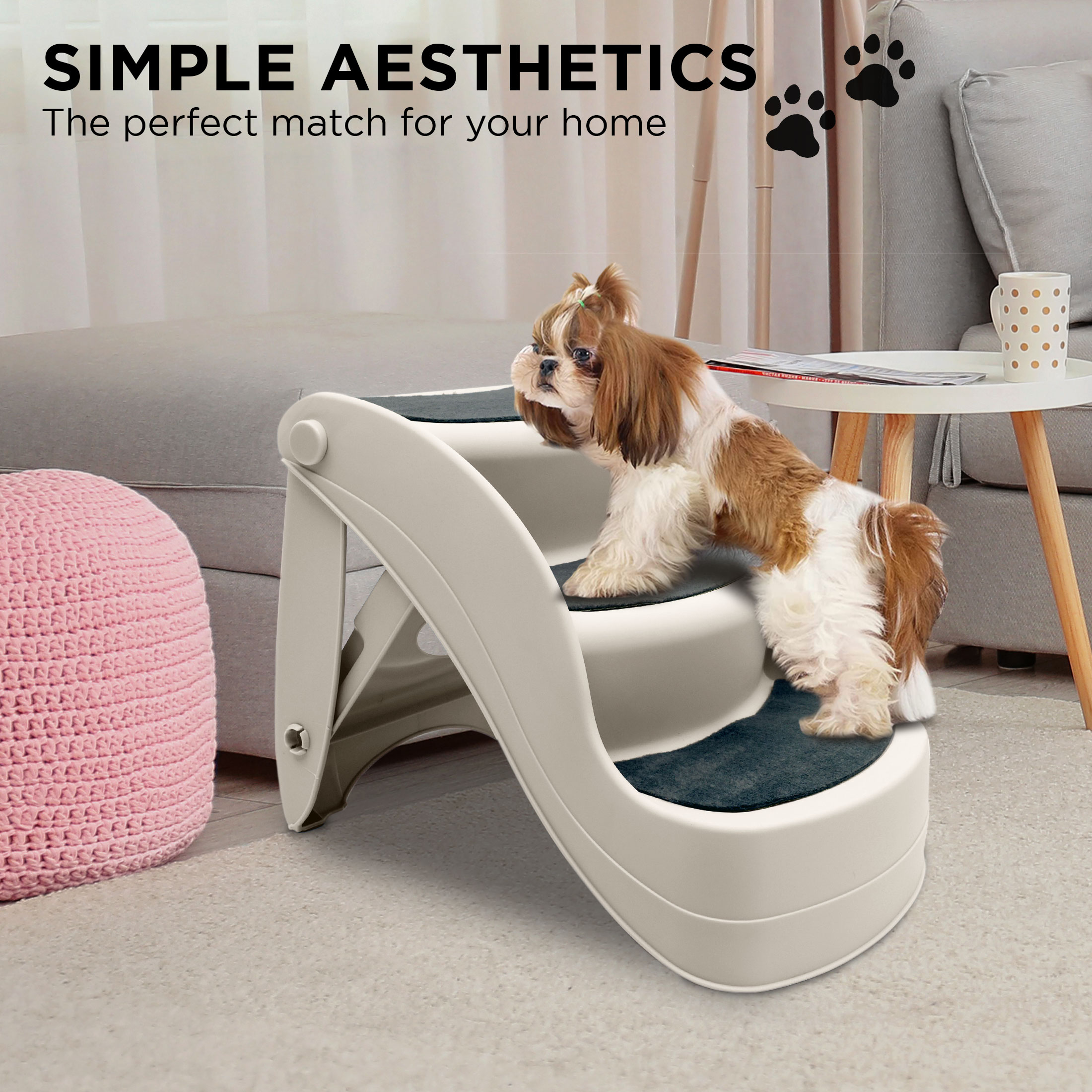 Furtastic 38cm Foldable Pet Stairs Non-Slip Dog Cat Steps Ramp for Bed Couch Car… image 5