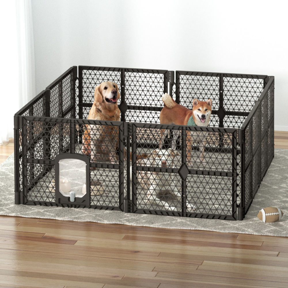 i.Pet Dog Playpen Enclosure 8 Panel Pet Fence Plastic Play Pen image 8