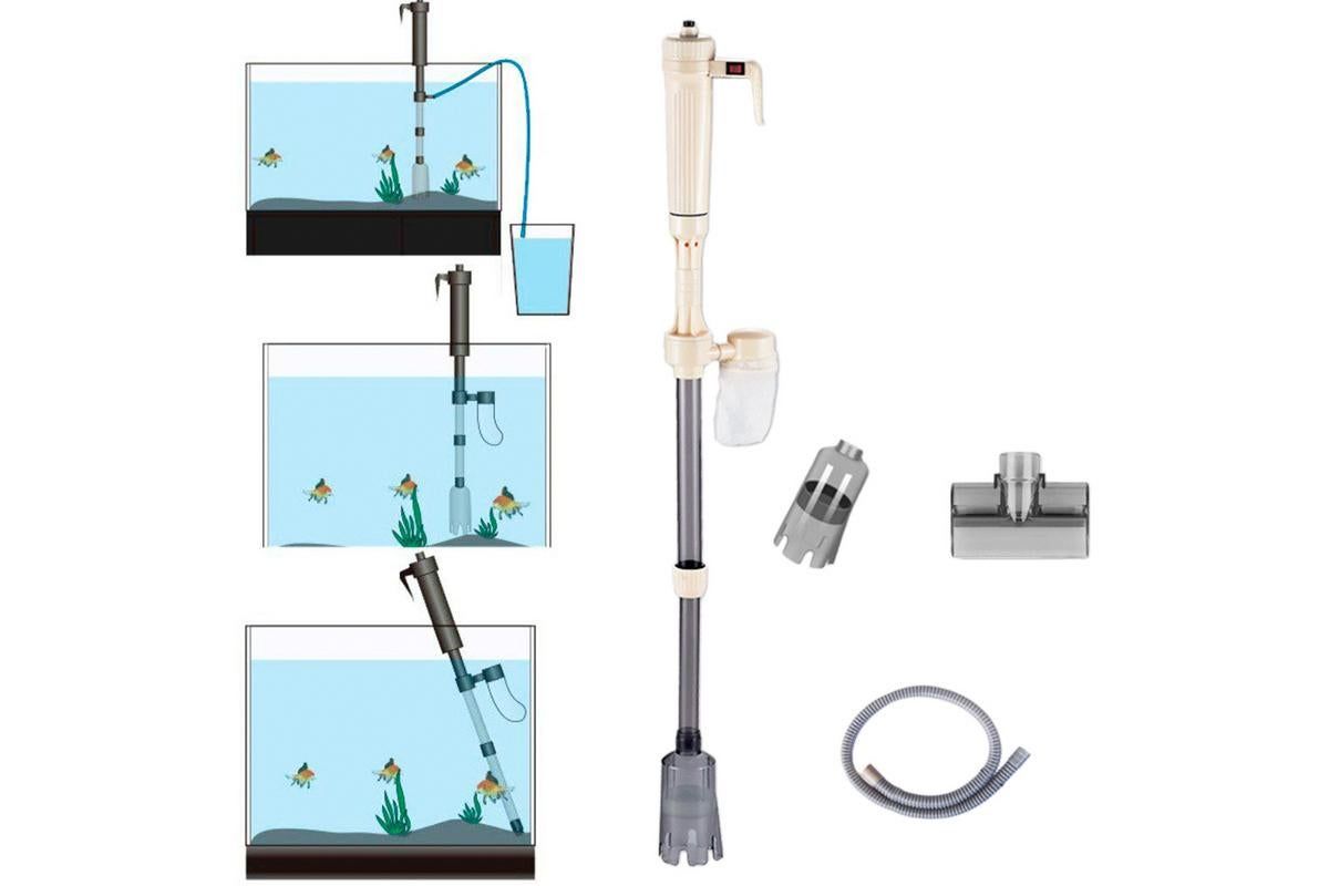 Electric Fish Tank Vacuum Cleaner Sand Washer Aquarium Gravel Cleaner Battery Operated image 2