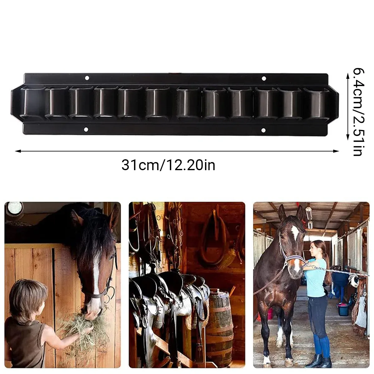Long Whip Tool Storage Rack Horse Gear and Whip Rack Wall Mount Organizer image 3