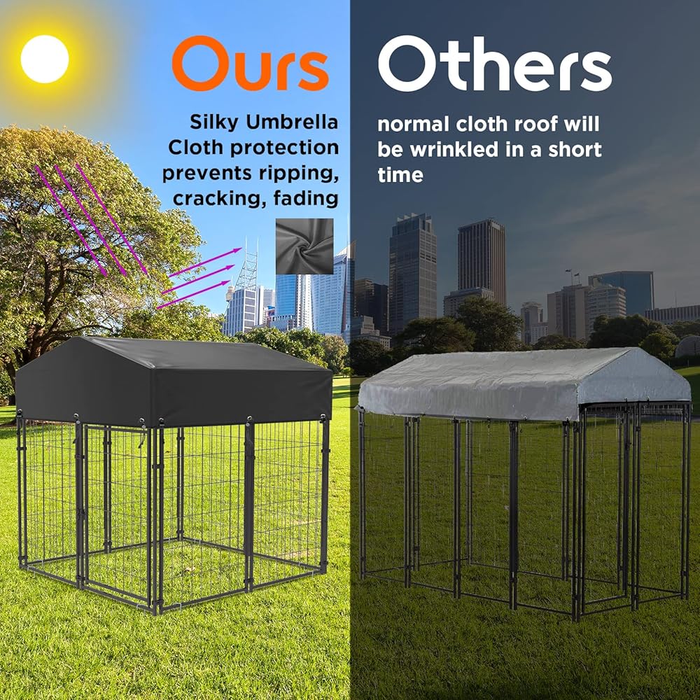 Large Outdoor Dog Kennel 250x120x165cm Pet Cage with Roof image 4