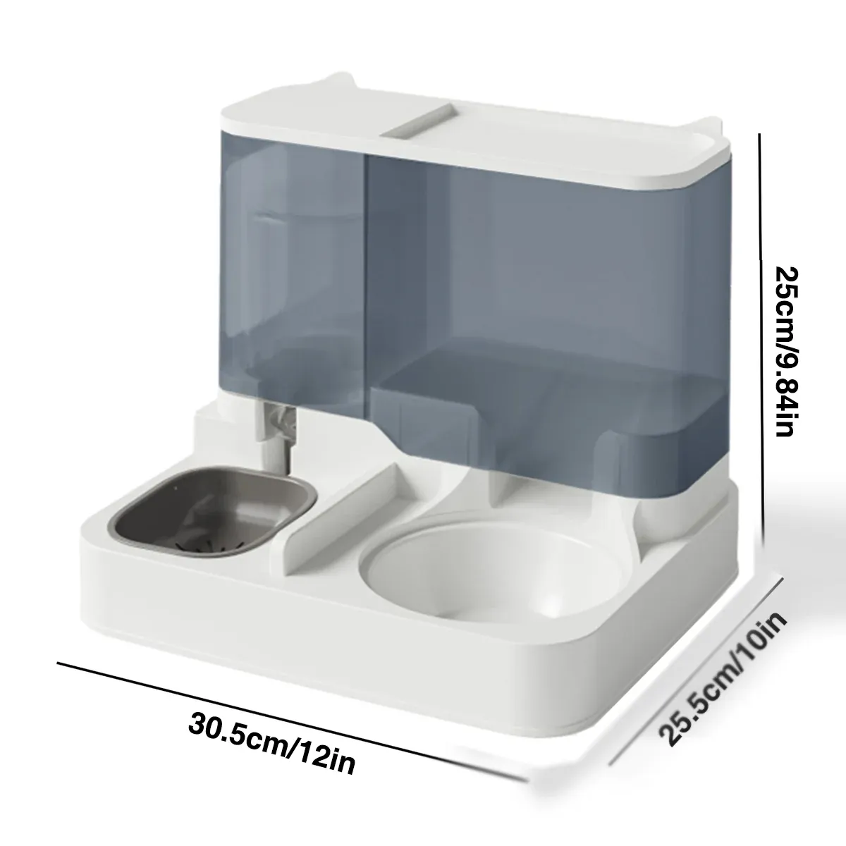 Automatic Cat Feeder Water Dispenser All in One Plastic Bowl for Cats and Dogs - Blue image 4