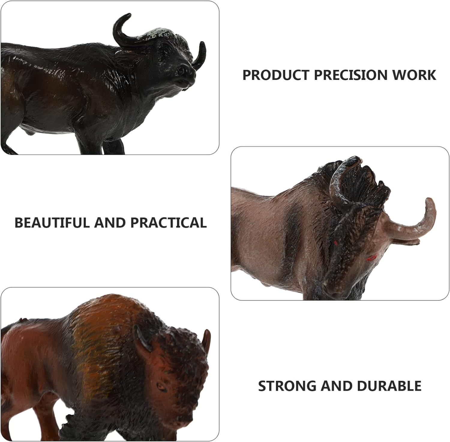 4Pcs Miniature Cattle Figurines Set Animal Animal Figures Cow Toys Bull Toys Farm Toys… image 4