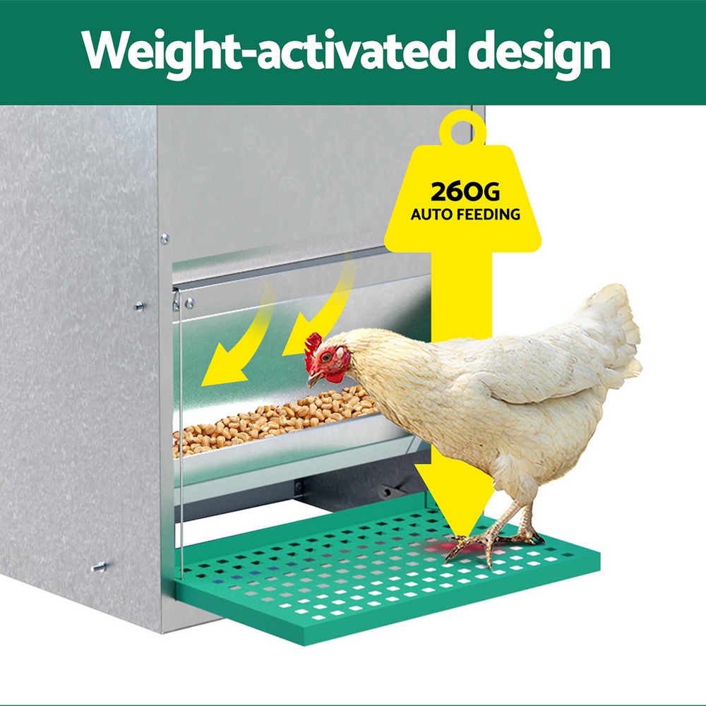 Giantz Automatic Chicken Feeder Port Coop Chick Poultry Treadle Self Opening image 5