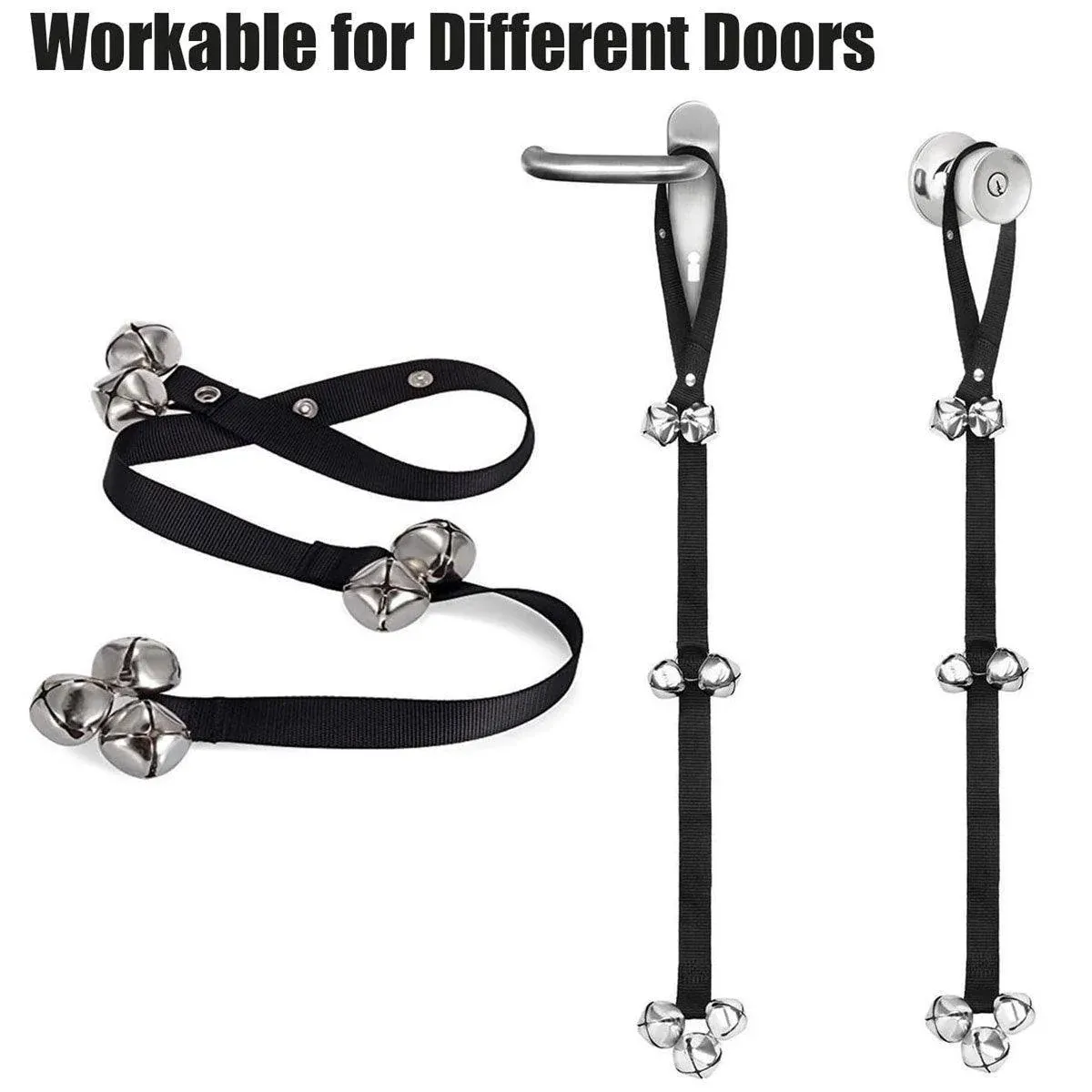 4PCS Pet Training Doorbell Rope Cat Teaser Toy Bell Interactive Play Rope Bell image 6