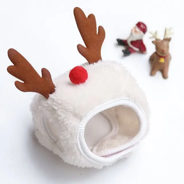 Weiwang Cartoon Pet Hat Christmas Deer Antlers White hat antlers L…, 4.00kg, 7.50kg