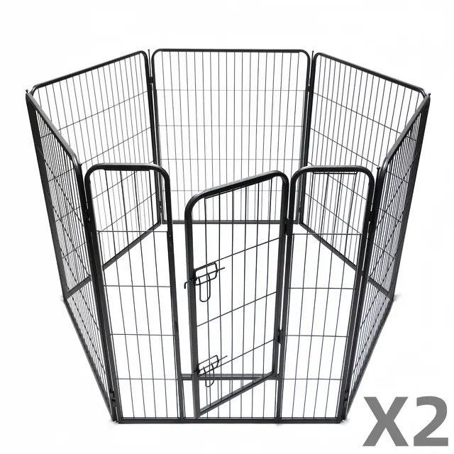YES4PETS 12 Panels 100 cm Heavy Duty Pet Dog Cat Puppy Rabbit Exercise Playpen Fence…