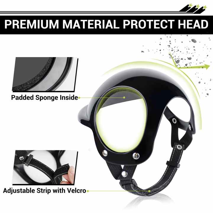 Size M Pink Pet Safety Helmet - Stylish Protective Headgear for Dogs image 5