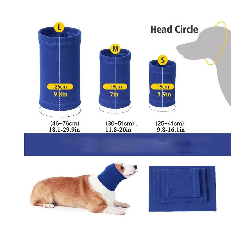 3-Pack Grey Instant Calming Dog Warm Hoods and Ear Covers (S Size) - Anxiety Relief… image 3