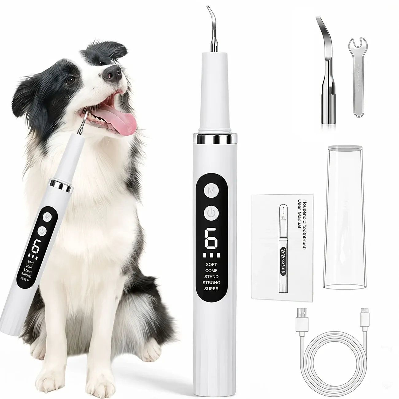 Pet Electric Ultrasonic Tooth Cleaner – USB Rechargeable