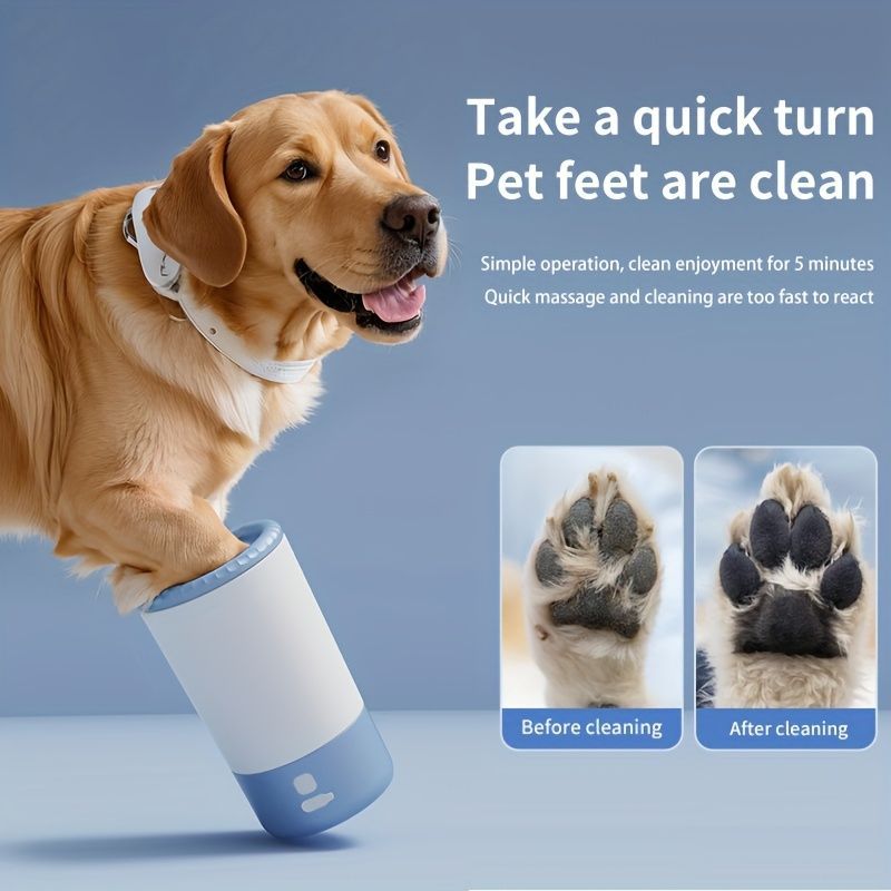 Pet Foot Washing Cup Electric Paw Cleaner Dog Paw Washer Cat Paw Cleaner USB - Pink… image 4