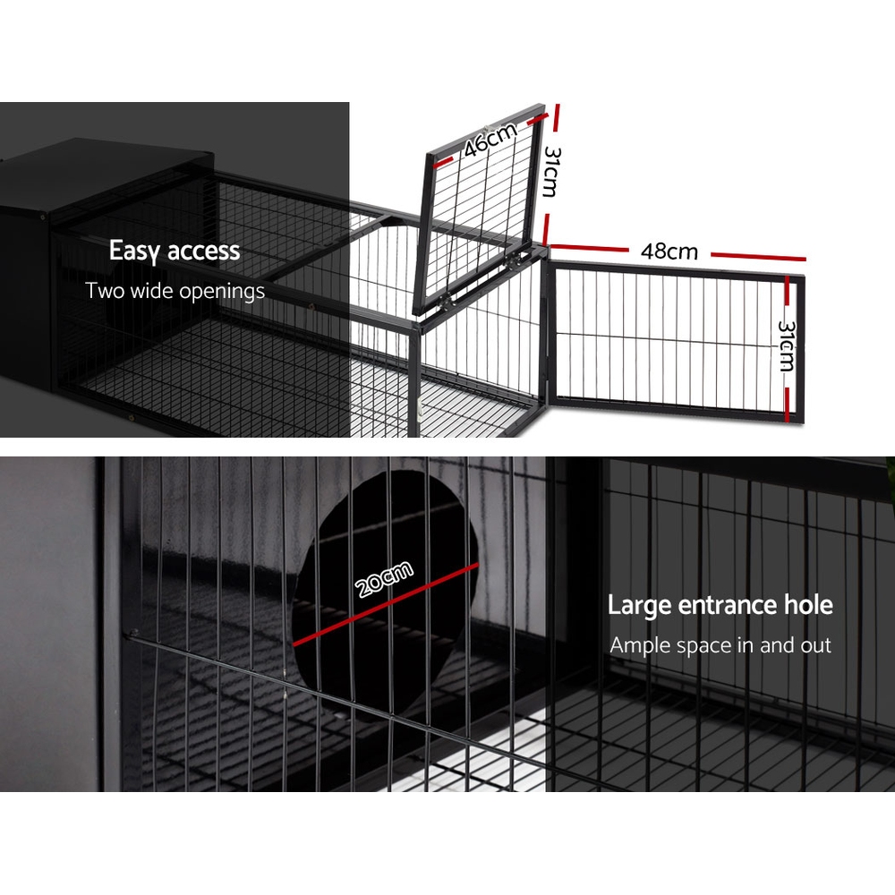 i.Pet Rabbit Cage 122x52cm Hutch Enclosure Carrier Metal image 5