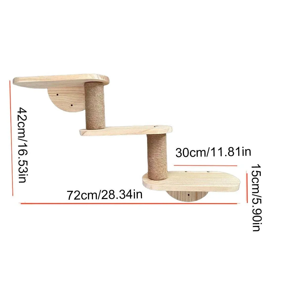 Solid Wood Wall Mounted Cat Climbing Tree Rack Platform Space Capsule Bed Shelf image 3