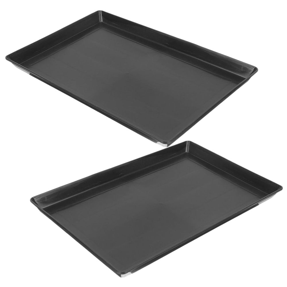 2Pcs Leak Proof Black Plastic Dog Cage Replacement Tray for Kennels and Pet Crates image 4