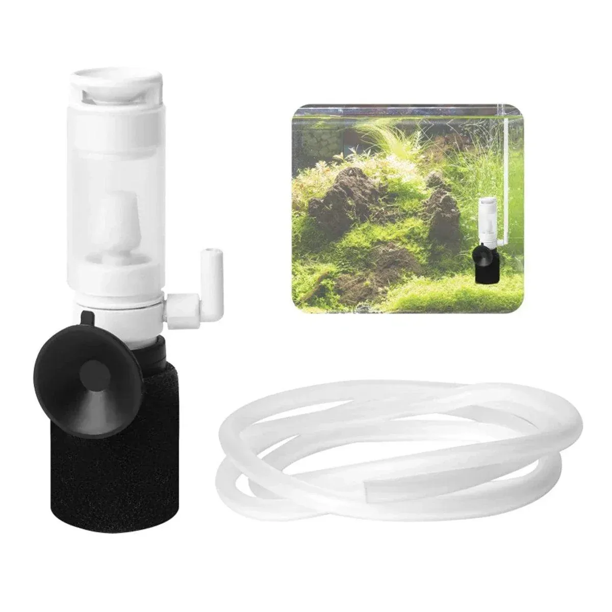 Compact Mini Aquarium Filter 3 in 1 Water Filter Aerator for Fish Tanks Quiet image 10