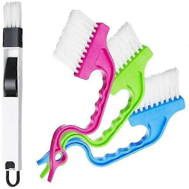 4pcs Bottle & Carafe Cleaning Brush Set with Silicone Scraper