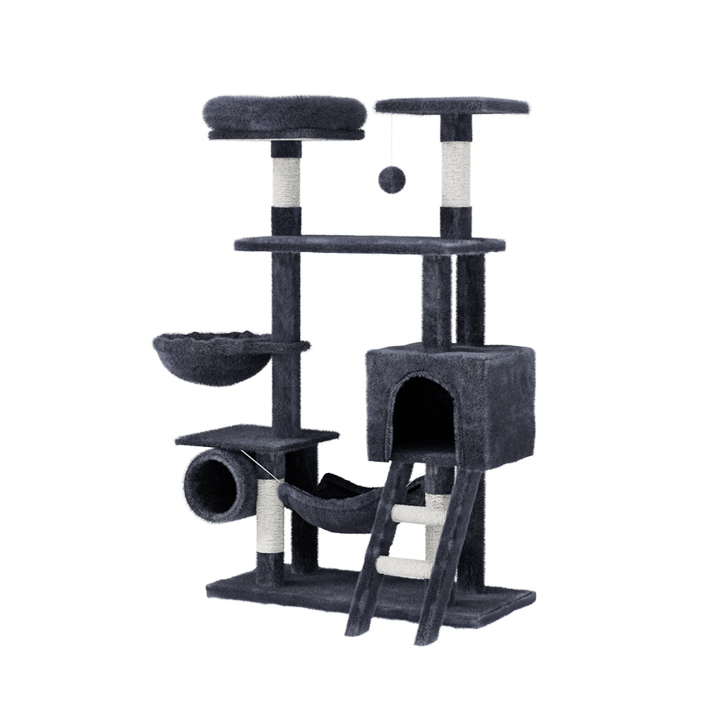 i.Pet Cat Tree 144cm Tower Scratching Post Scratcher Wood Condo Toys House Bed image 7