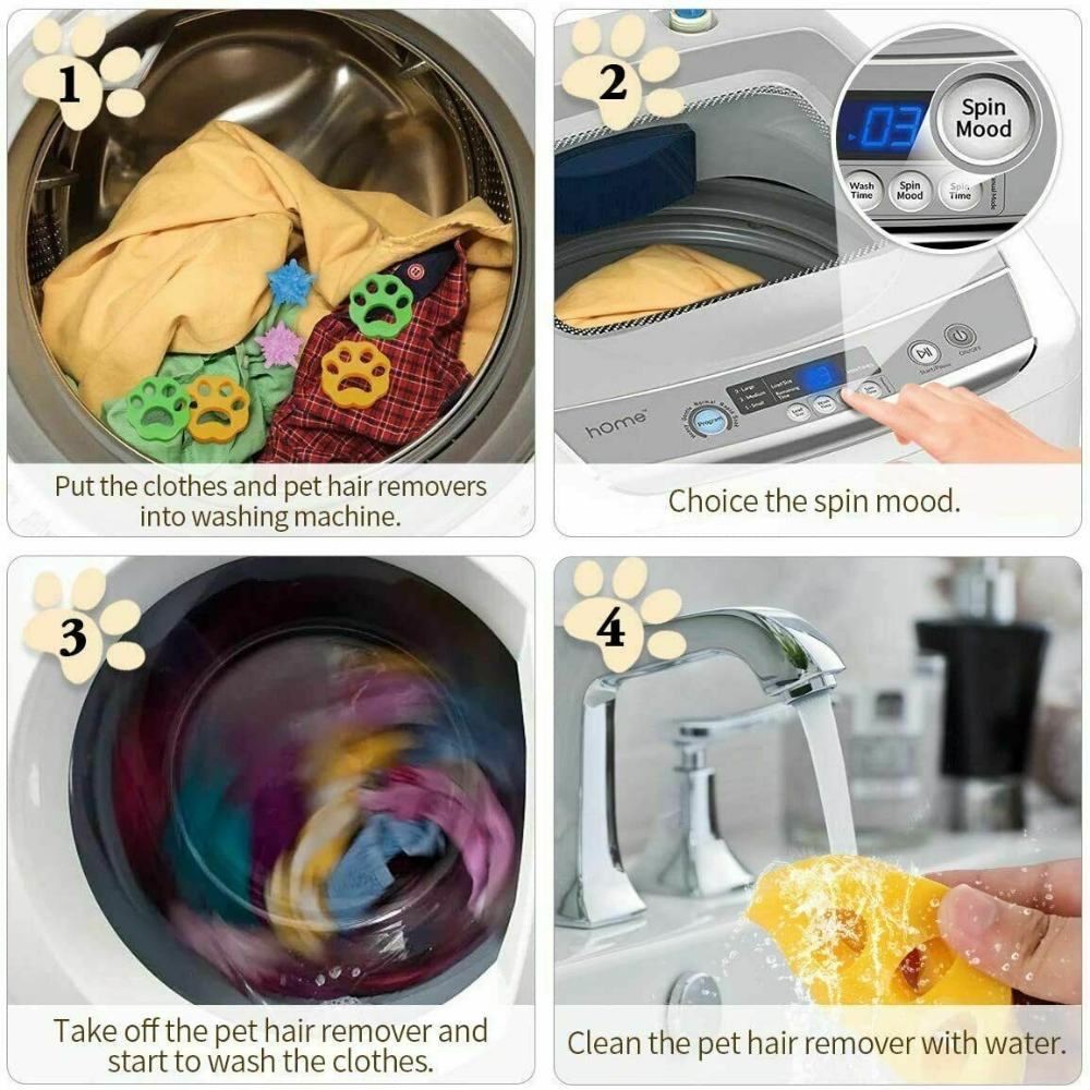 2Pcs Pet Hair Remover Floating Fur Catcher Laundry Lint Dog Cat Washing Machine image 4
