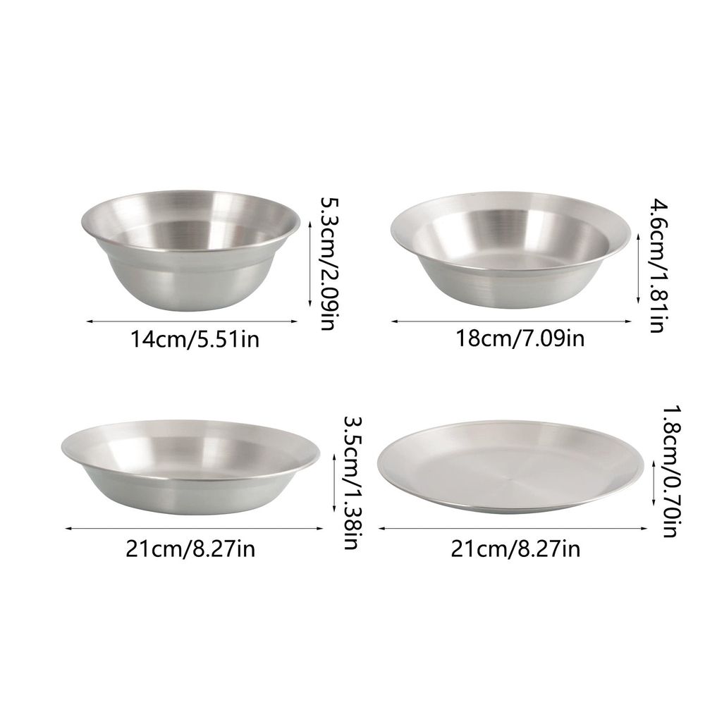 Stainless Steel Outdoor Dinnerware Set of 4 image 2