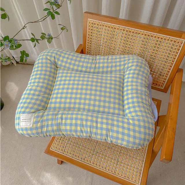 XS Yellow-blue All-Season Pet Bed - Soft Washable Dog & Cat Mat with…, XS/Small/Large