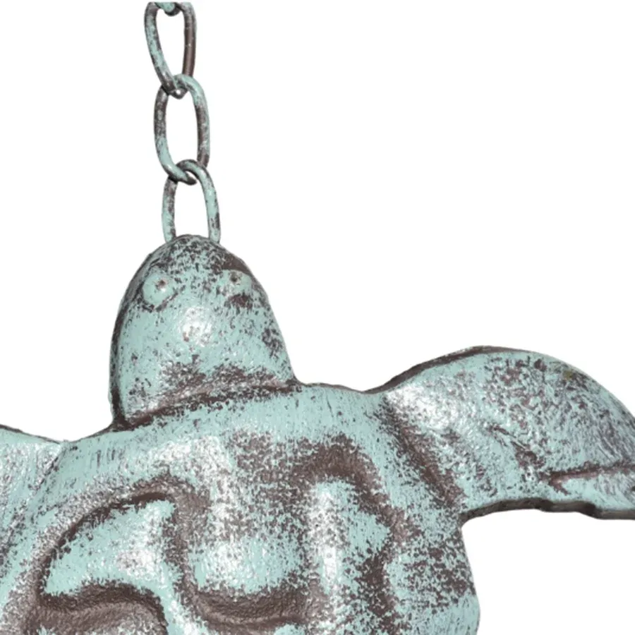 Hanging Turtles w Cast Iron Bell 62cm image 5